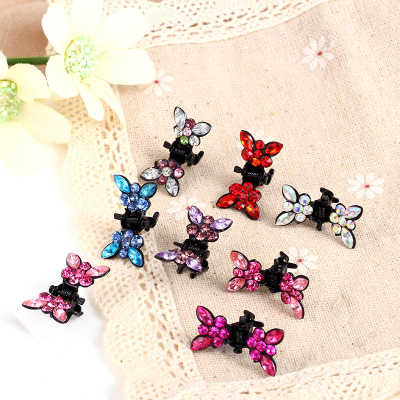 New Insect-Type Rhinestone Small Grabber Clip Headdress Children's Hairpin Bangs Clip Grip Boutique Factory Direct Sales