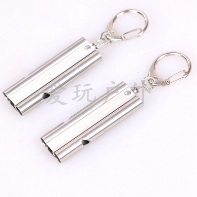 Outer burst whistle dual high frequency whistle aluminum survival whistle outdoor equipment