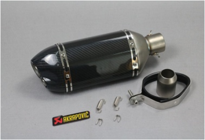 Motorcycle muffler small hexagon double hole full carbon tail throat