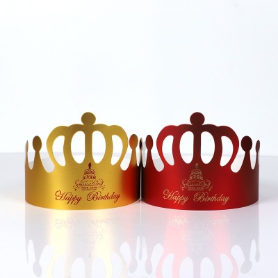 Manufacturers wholesale crown birthday cap gold card birthday cake cap children adult universal party cap