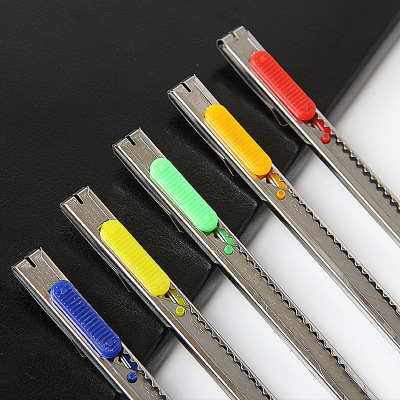 The metal Color art knife set 9 mm stainless steel art knife small office stationery knife cutting paper knife