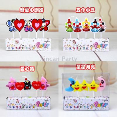 Cartoon birthday candles creative baked cake eco-friendly smokeless paraffin holiday products birthday party supplies