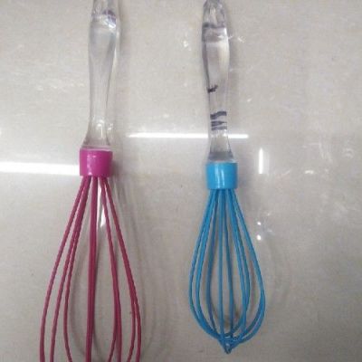 Plastic Transparent Silicone Wire Egg Beater