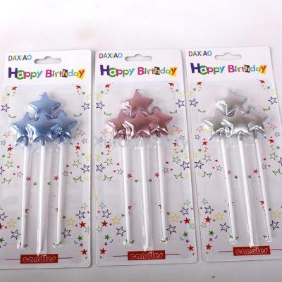 Birthday candles cake decoration candles 4 love star candles holiday supplies birthday party supplies