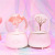 New cherry blossom crystal ball rotating color float snow music box music girl heart birthday gift