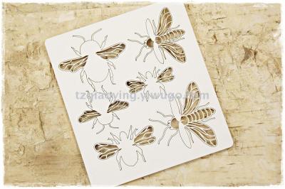 Wood cartoon bee wood pieces diy accessories material wood crafts raw wood pieces