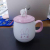 Korean creative cartoon rabbit ceramic cup cute office with cover spoon female students breakfast milk drinking cup