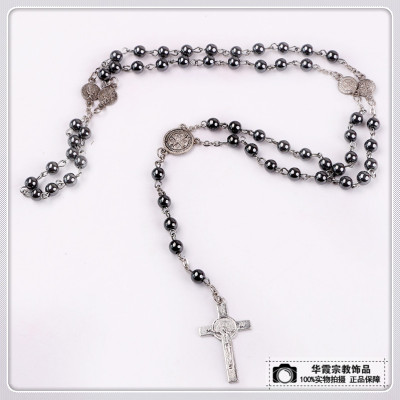 Boutique natural black agate rose by long rosary beads Korean necklace crystal jewelry gifts