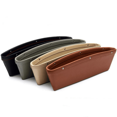 Cross-border car slot box leather seat compartment car trashcan car storage box PU