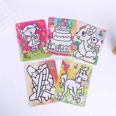 Handmade children's toys children's plastic drawing drawing color sand set sand drawing educational toys