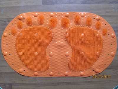 Bathroom non-slip mat bath shower solid color oval bubble feet with suction cup massage pad wholesale