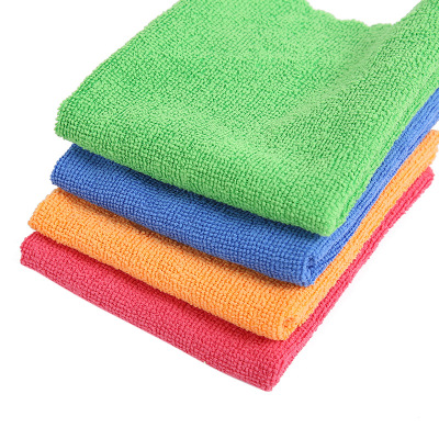 Household kitchen double-sided absorbent dishcloth does not lose hair does not touch oil dishwashing towel solid color dishwashing cloth cleaning towel wholesale