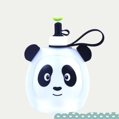 Cartoon Silicone Water Bottle Infant Platinum Level Silicone Outdoor Crossbody Sports Travel Kettle 350ml