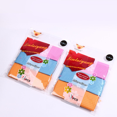 Dishcloth kitchen supplies household cleaning cloth does not lose hair wipe table dishwashing cloth daily household 100 clean cloth wholesale