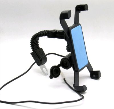 Motorcycle mobile phone support charging navigation mobile phone support can be connected to the battery Motorcycle mobile phone support