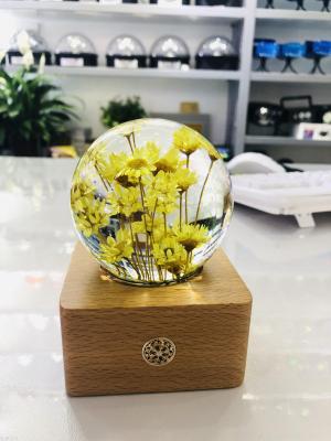 Medium and high grade gifts pure plant flowers small night light with music box and bluetooth stereo