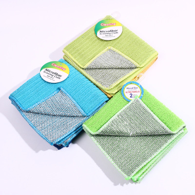 Dishtowel wood fiber does not touch oil dishcloth household daily dishcloth 100 clean cloth factory direct wholesale source