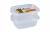 661 plastic crisper microwave box sealed leakproof storage box transparent crisper