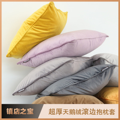 Gm111 Popular Home Soft Decoration Solid Color Pillow Cover Sofa Cushion Cover Netherlands Velvet Throw Pillowcase Custom Pillow