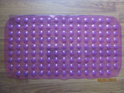 Non-slip mat bathroom shower bath pad with suction cup through color square point bead massage non-slip mat wholesale