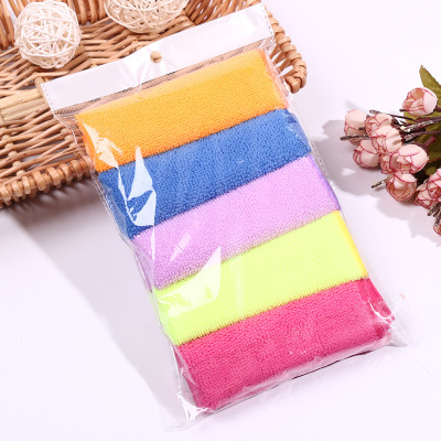 Multi-purpose towel does not touch the oil dishwashing towel dishwashing cloth does not drop wool water washing cloth multi-color dishwashing cloth cheap wholesale department stores
