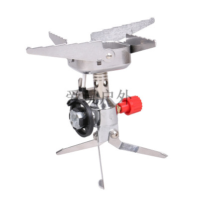Outdoor portable gas stove head integrated stove head camping cooker is equipped with mini cooker field stove