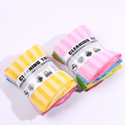 Spot household water dishes to oil dishcloth wash hands small towel wash dishes wipe table wipe hands multi-color dishcloth wholesale goods