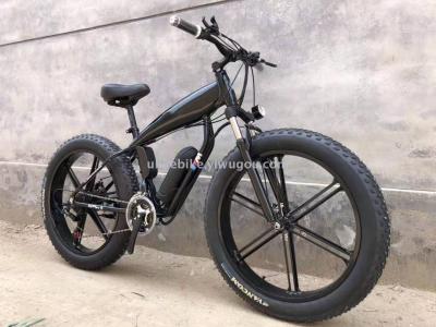 ELECTRIC URBAN SNOW BICYCLE,ALUMINUM BODY FRAME,LITHIUM BATTERY,DISC BRAKES,FAT TIRE.