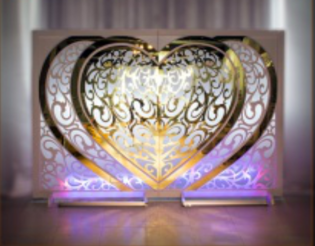 安妮婚庆 婚庆背景道具 爱心背景墙 婚庆酒店装饰