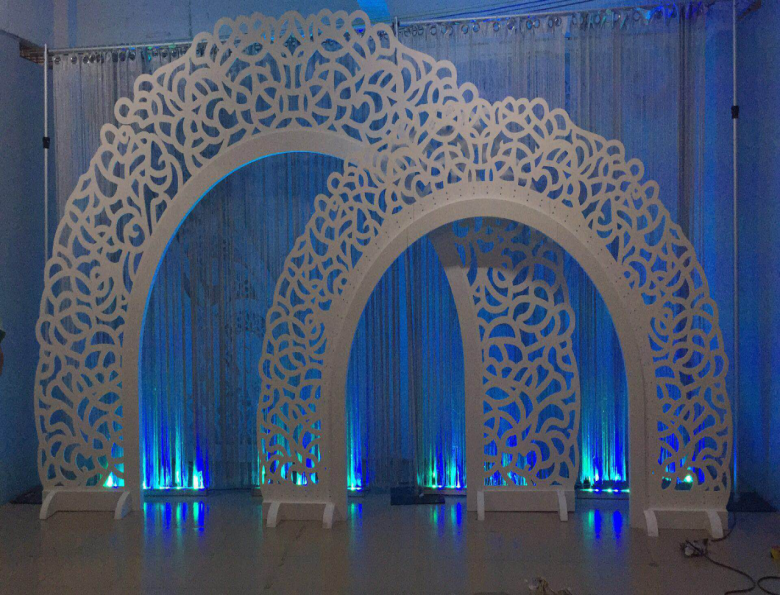 安妮婚庆 婚庆背景道具 雕花拱门白色 婚庆酒店装饰