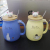 Cute cat with lid spoon cup creative cup couple cup ceramic cup home men's and women's office mug woman