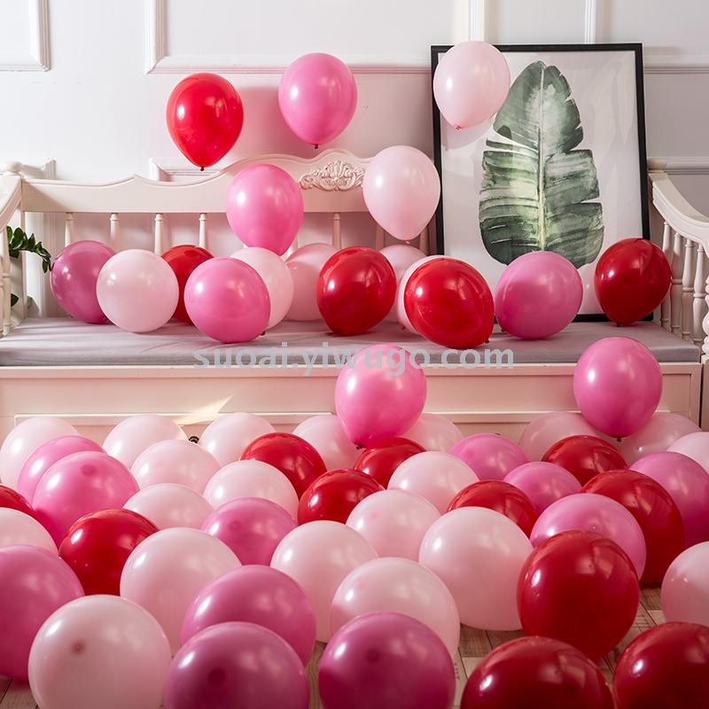 儿童生日派对婚礼装2.2g加厚亚光气球 婚礼升空气球儿童玩具