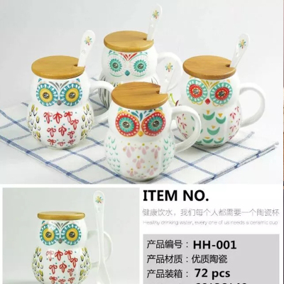 Owl cup creative ceramic cup milk coffee cup cute couple gifts