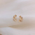 925 Pure Silver Ear Pin Fresh Romantic Petal Earrings Korean Ornament Student Office Worker Earrings Simple Style