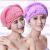 Coral velvet princess cap super absorbent hair cap bow shower cap