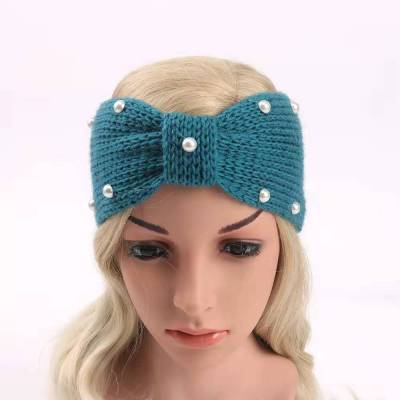 Knitted Hair Band Mori Girl Sweet Cute Simple Autumn and Winter Cross-Knotted Wide Brim Hair Band Headband Hair Accessories