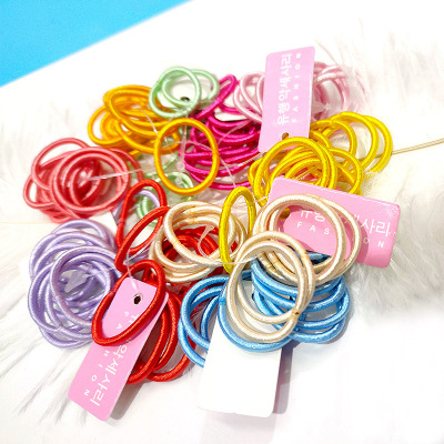 Korean version of children's finger thick small circle does not hurt hair small ten color hair ring baby rubber band baby hair rope children's headdress