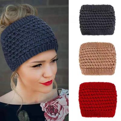 Trend Knitting Wool Hair Band Hat Mori Girl Sweet and Simple Autumn and Winter Wide Brim Hair Band Headband Hair Accessories