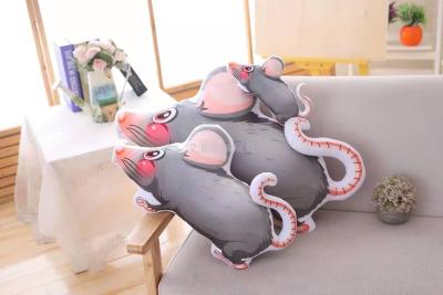 Creative simulation printing mouse doll pillow pillow nap pillow year of the rat mascot plush toys