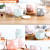 Korean version of ins flower water cup lovely girl ceramic cup with cover spoon flower design small fresh mug
