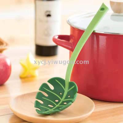 Jungle spoon large natural leaf spoon colander spoon strainer spoon creative cooking fun kitchen stuff