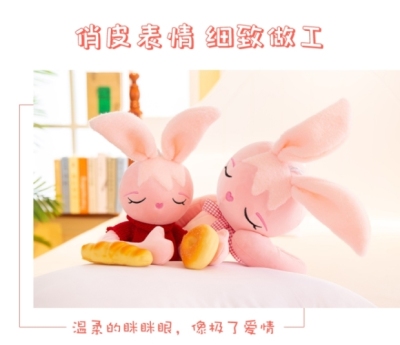 Naughty pink rabbit happy sister plush doll manufacturers direct international trade city B1 0956 stores