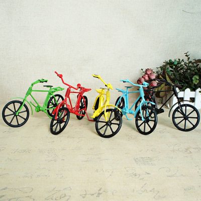 New Retro Nostalgic Color Bicycle Model Metal Crafts Creative Birthday Gift Smt006 Multicolor
