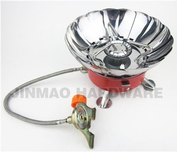 [Factory Direct Sales] Lotus Furnace Upgraded Windproof Stove Head Camping Furnace End Copper Raft Door Windproof Stove