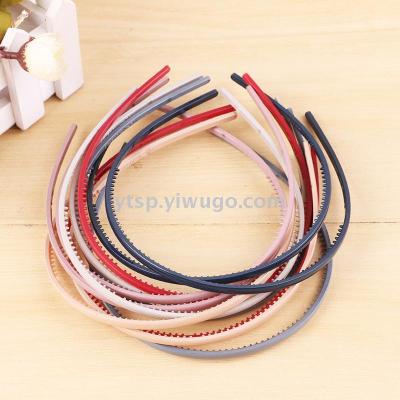 Simple fine hair hoop coil with toothed fine hair hoop hairpin hairpin acrylic headband bangs pressure spring headdress
