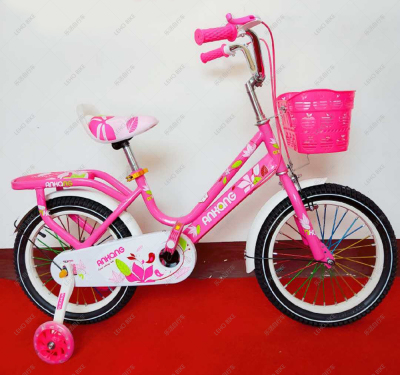 Leho bike aluminum wheel with basket, backseat auxiliary wheel and light