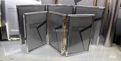 Metal plated frame with 3 folds