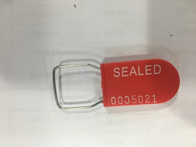 The Plastic padlock container seal seal is indicated by the steel wire seal Plastic seal