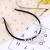 Headwear simple temperament headband retro crown metal drill headband flannelette anti-slip does not hurt hair clip hair