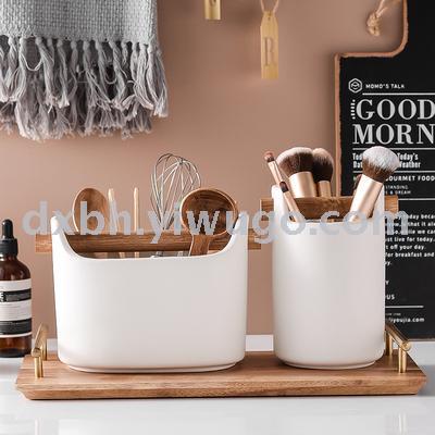 Nordic ceramics retro chopsticks tube office creative fashion personality pen container makeup pen container storage box